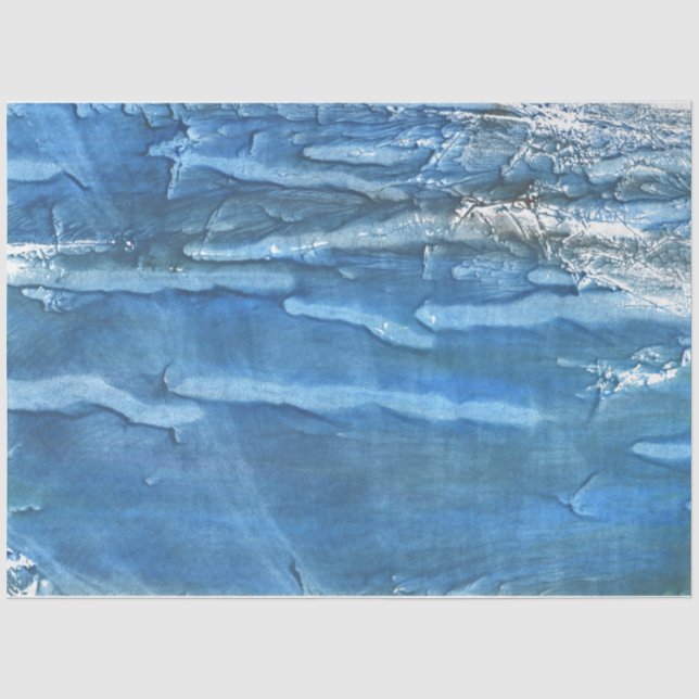 Papier Mousseline Aquarelle bleue saturée (Recto)