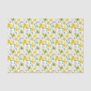 Papier Mousseline Aquarelle Bouquet de citron Motif d'été