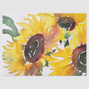 Papier Mousseline Aquarelle brillante tournesol Fabuleux 50