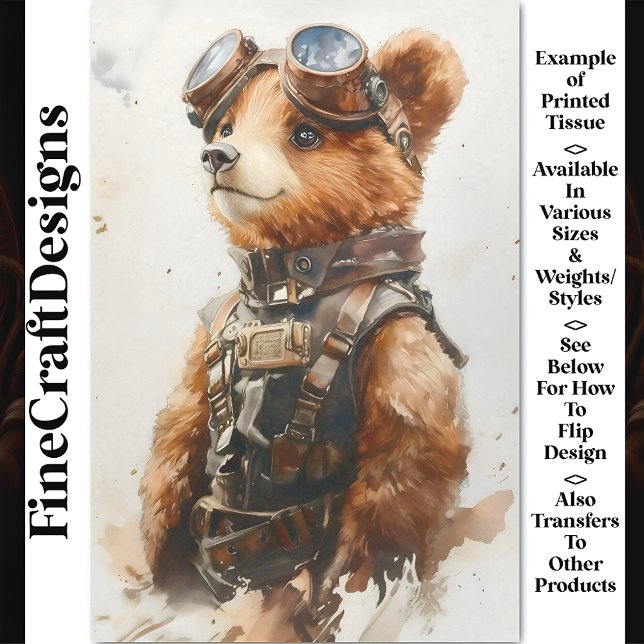 Papier Mousseline Aquarelle Brown Bear Cub Explorer CE1 Découpage (Créateur téléchargé)