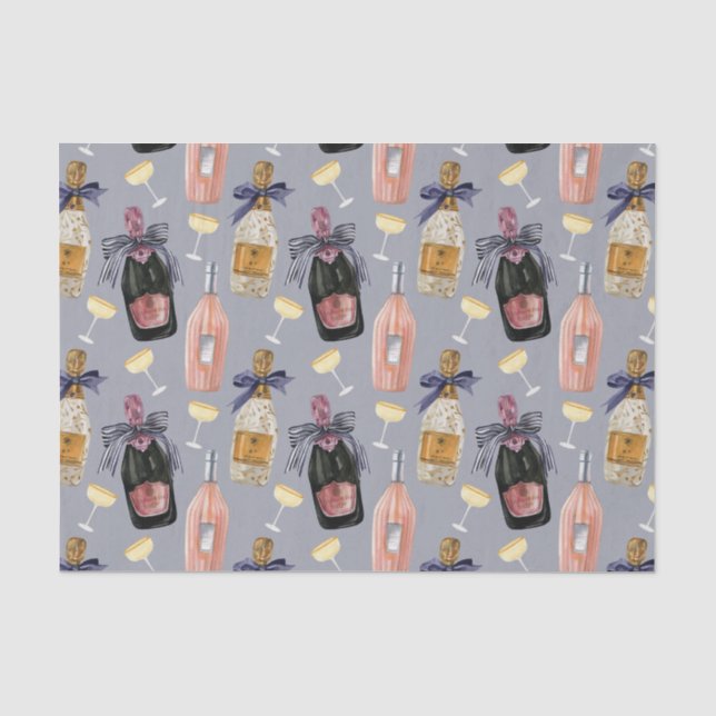 Papier Mousseline Aquarelle Champagne français (Recto)