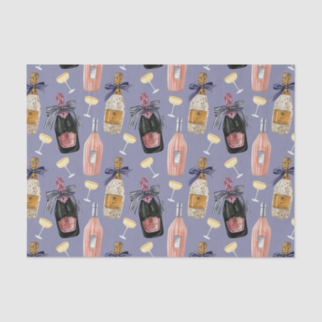 Papier Mousseline Aquarelle Champagne français (Recto)