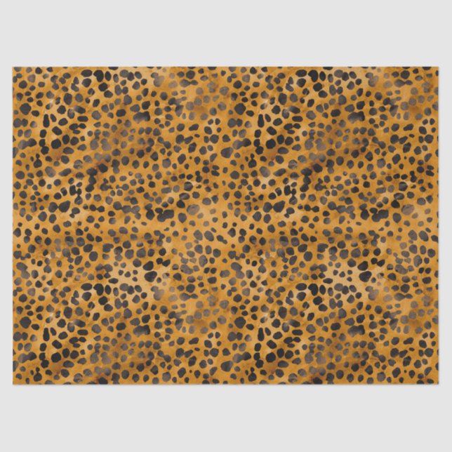 Papier Mousseline Aquarelle Cheetah Print (Recto)