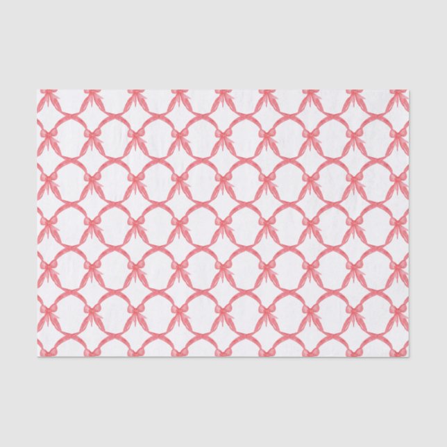 Papier Mousseline Aquarelle Chinoiserie Noël Bow rouge (Recto)
