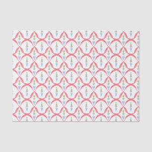 Papier Mousseline Aquarelle Chinoiserie Noël Bow rouge Topio