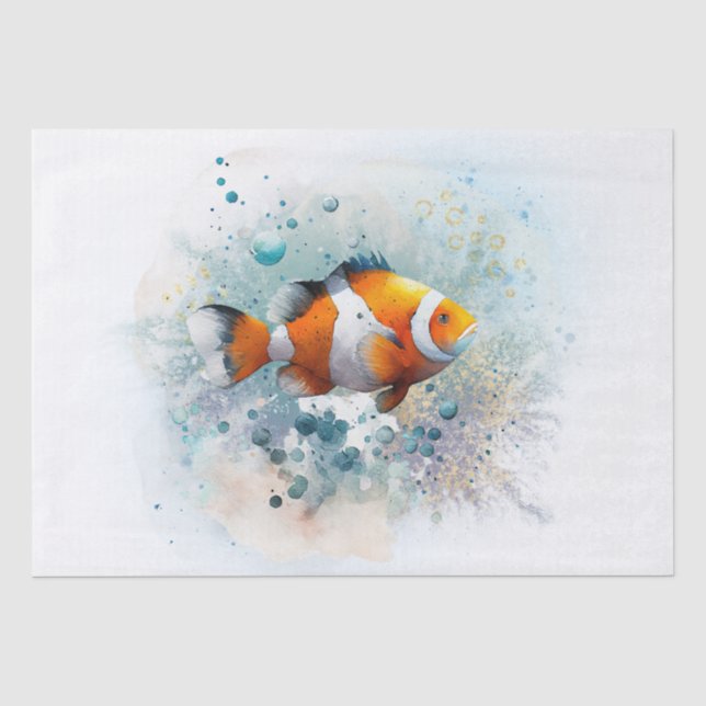 Papier Mousseline Aquarelle clown (Recto)