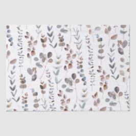 Papier Mousseline Aquarelle colorée d'Eucalyptus