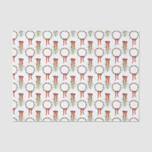 Papier Mousseline Aquarelle cuivre Ruban Wreath Christmas Garland