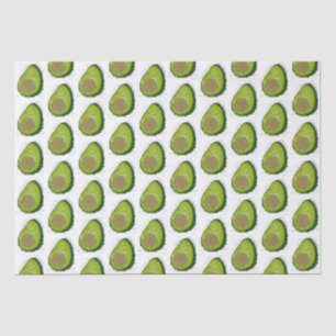 Papier Mousseline Aquarelle Cute Avocado