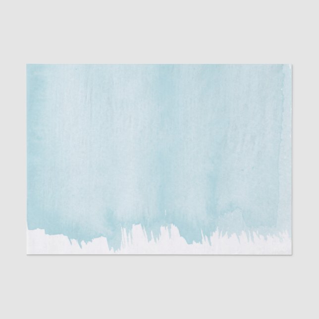 Papier Mousseline Aquarelle de bleu d'océan (Recto)