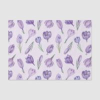 Aquarelle de couleur pourpre Crocus fleurs de prin