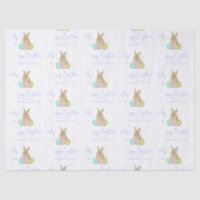 Aquarelle de lapin mignon de Pâques personnalisé
