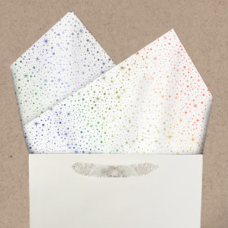 Papier Mousseline Aquarelle de neige en chute Rainbow Galaxy Stars