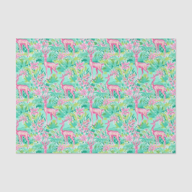 Papier Mousseline Aquarelle de Noël de Palm Beach Rinder rose (Recto)