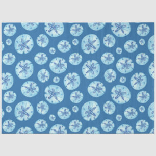 Papier Mousseline Aquarelle de sable bleu turquoise
