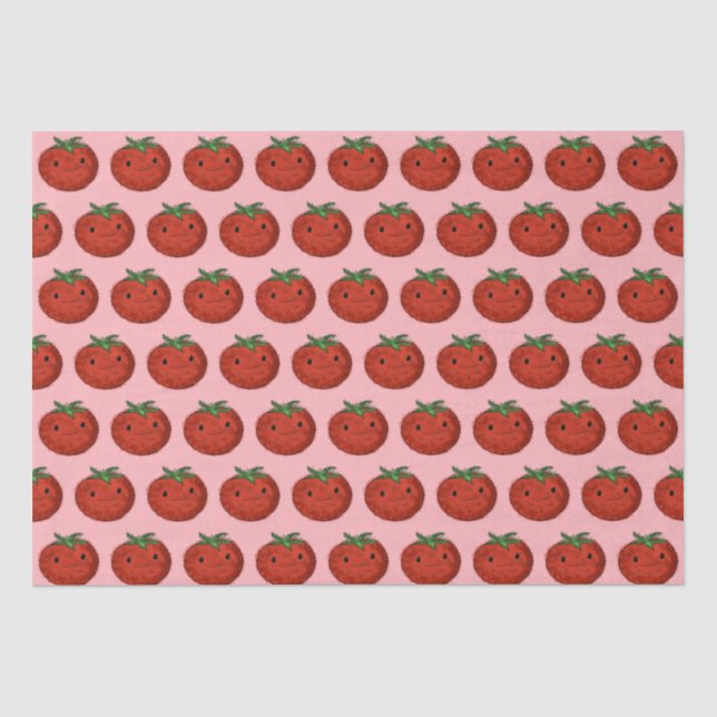 Papier Mousseline Aquarelle de tomate mignonne (Recto)