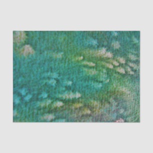 Papier Mousseline Aquarelle de vert bleu