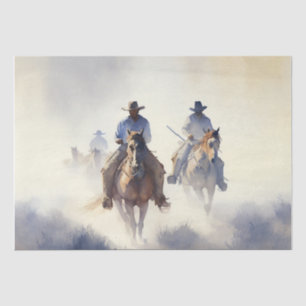 Papier Mousseline Aquarelle Dusty Western "Posse - The Chase"