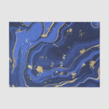 Aquarelle en marbre bleu d'Indigo