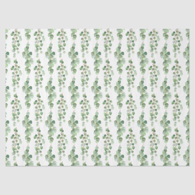 Papier Mousseline Aquarelle Eucalyptus Series Design 5 (Recto)