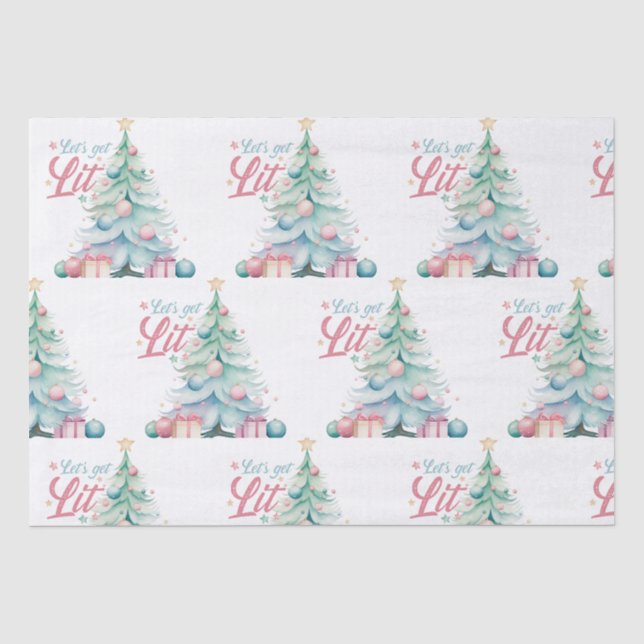 Papier Mousseline Aquarelle Faisons un sapin de Noël (Recto)