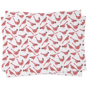 Papier Mousseline Aquarelle Festive Cardinal Bird