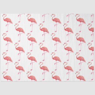 Papier Mousseline Aquarelle Flamant rose série Design 1