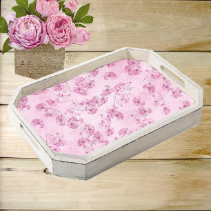 Papier Mousseline Aquarelle Fleurs de cerisier Découpage Papier Tiss