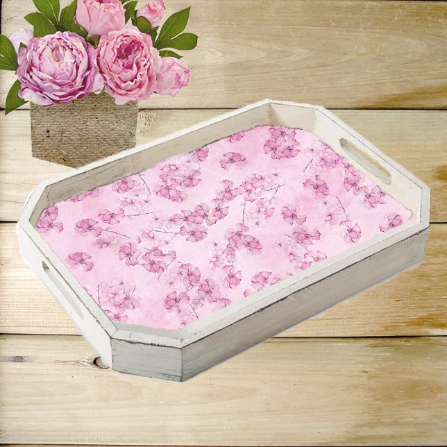 Papier Mousseline Aquarelle Fleurs de cerisier Découpage Papier Tiss (Cherry Blossoms Decoupage Tissue Paper)