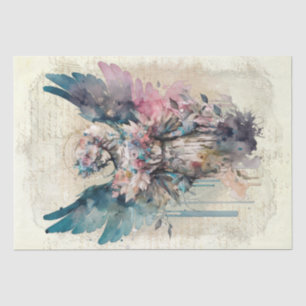 Papier Mousseline Aquarelle florale Angel