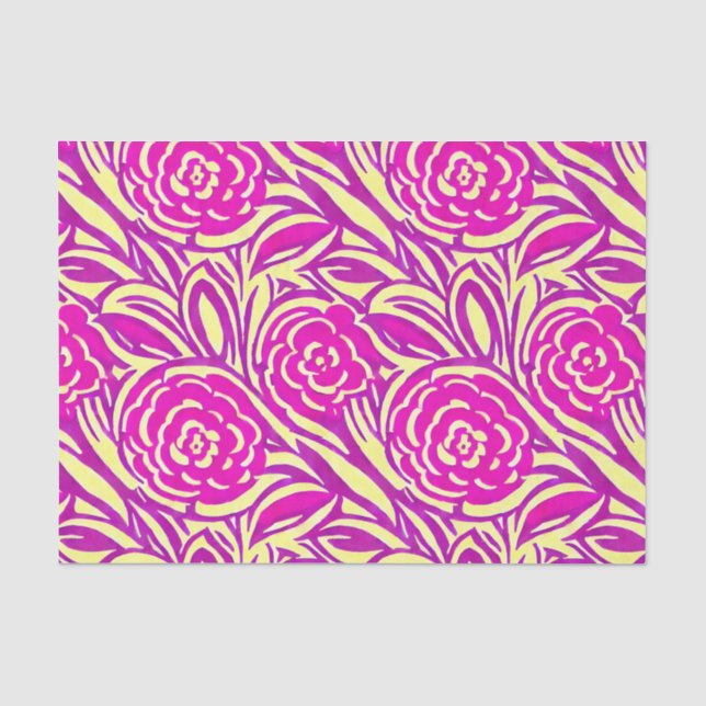 Papier Mousseline Aquarelle florale de Boho brillant (Recto)