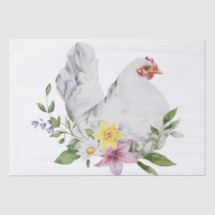 Papier Mousseline Aquarelle florale de Hen