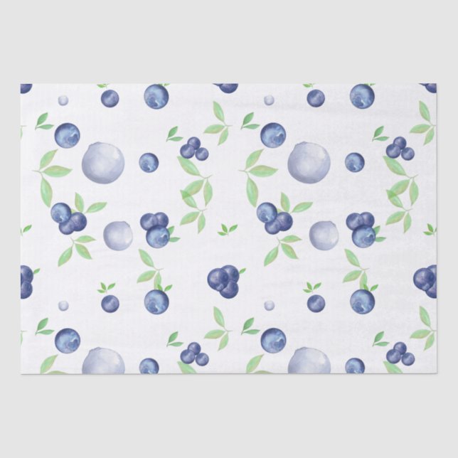 Papier Mousseline Aquarelle fraîche d'été (Recto)