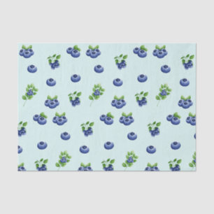 Papier Mousseline Aquarelle Fruit bleuet