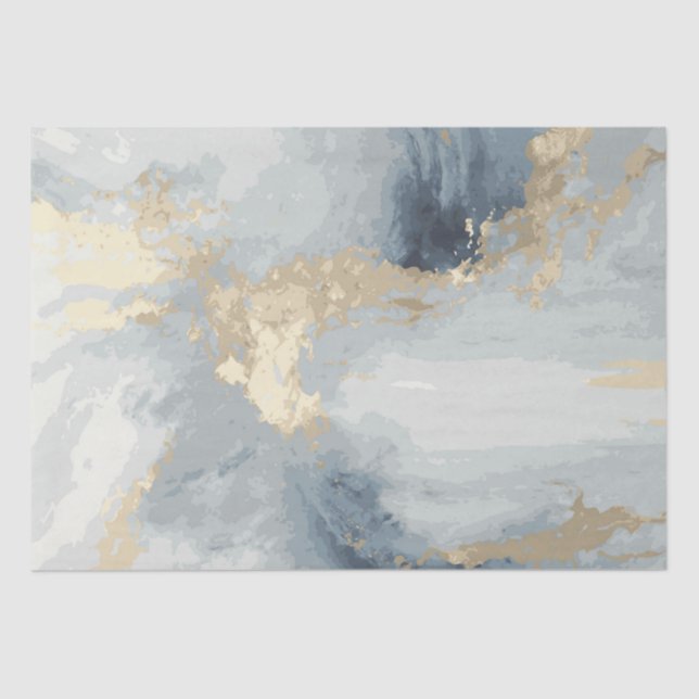 Papier Mousseline Aquarelle gris fumée Splash 2 (Recto)