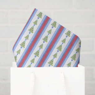 Papier Mousseline Aquarelle Mahjong Christmas Tree