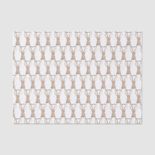 Papier Mousseline Aquarelle mignonne Lapin Lapin Lièvre Pâques Flora