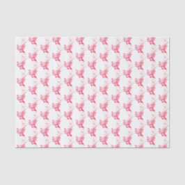 Papier Mousseline Aquarelle mignonne rose bébé Axolotl