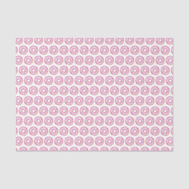 Papier Mousseline Aquarelle mignonne rose Motif d'arrosage des beign (Recto)
