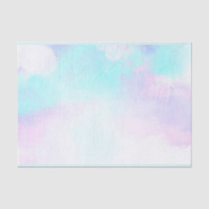 Papier Mousseline Aquarelle moderne Abstraite Pastel bleu & violet