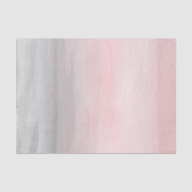 Papier Mousseline Aquarelle moderne gris rose roux Ombre Chic (Recto)