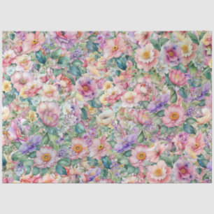 Papier Mousseline Aquarelle motif floral, Arrière - plan floral