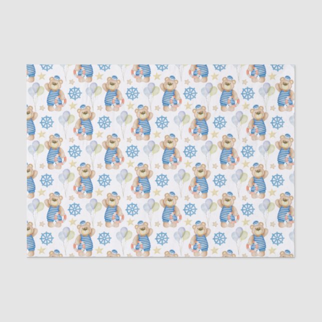 Papier Mousseline Aquarelle Nautique Voilier (Recto)