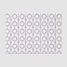 Papier Mousseline Aquarelle Noël Baubles colorés Wreath