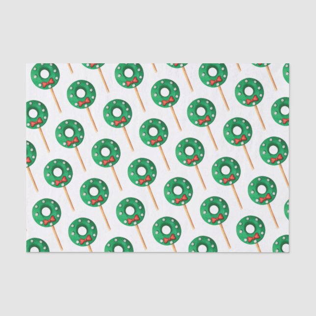 Papier Mousseline Aquarelle Noël Gâteau de courge Pops (Recto)