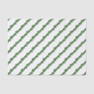 Papier Mousseline Aquarelle Noël Holly Garland