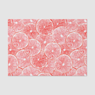 Papier Mousseline Aquarelle pamplemousse motif