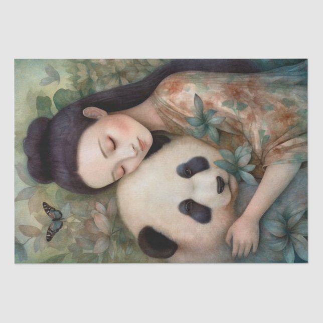 Papier Mousseline Aquarelle Panda Bear (Recto)