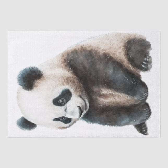 Papier Mousseline Aquarelle Panda Bear (Recto)
