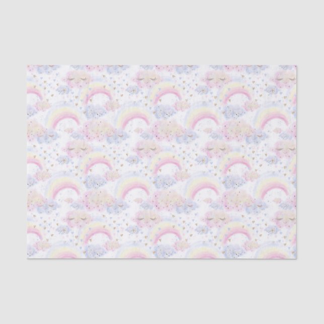 Papier Mousseline Aquarelle Parties scintillant des arcs-en-ciel mag (Recto)